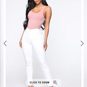 FASHIONNOVA White Bridget Skinny Jeans